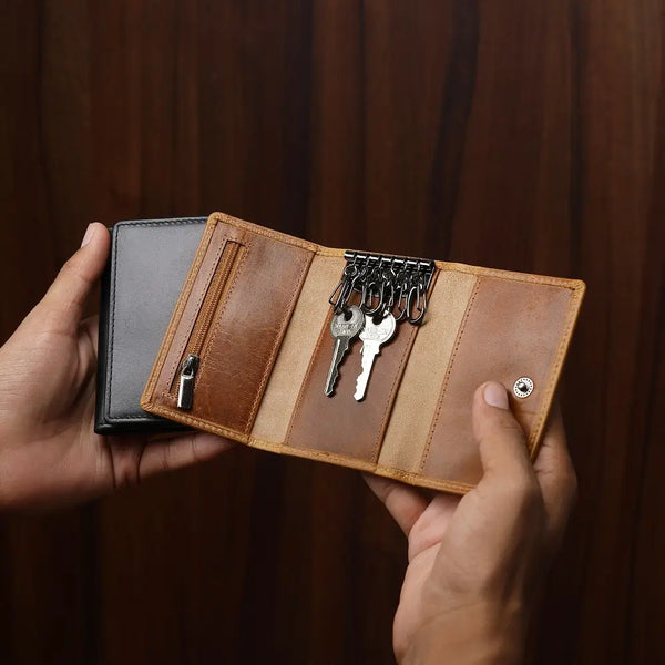 Primehide Leather Key Holder Wallet Basil Mayfair