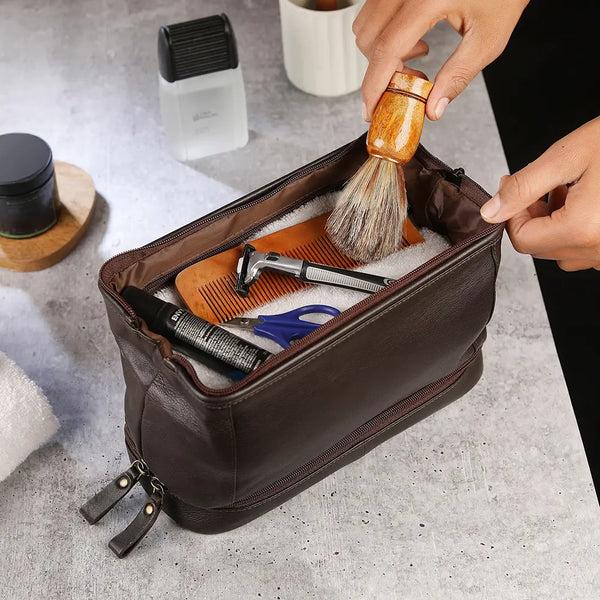 Primehide Leather Toiletry Wash Bag