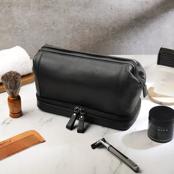 Primehide Leather Toiletry Wash Bag