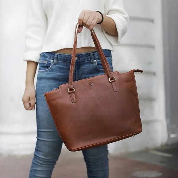 Primehide Leather Tote Bag - Juliette Tuscan