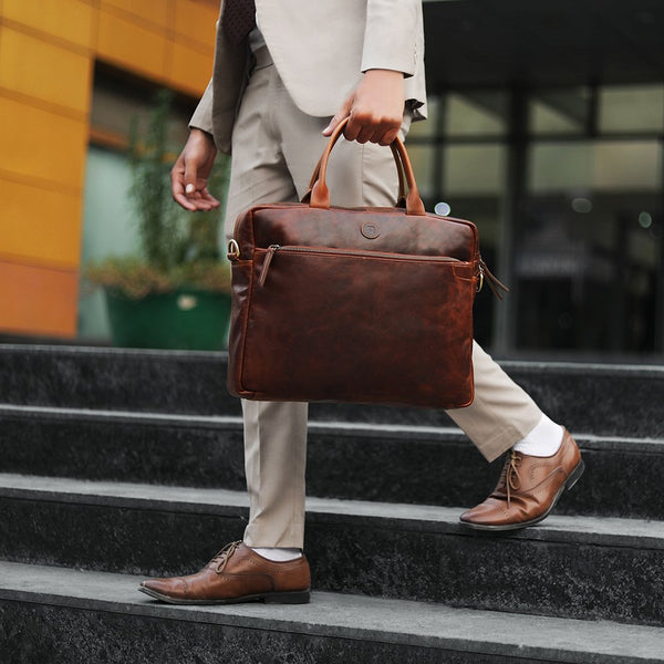 primehide Orion Leather Briefcase