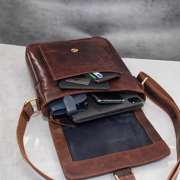 Primehide Roma Large Crossbody Bag Brown