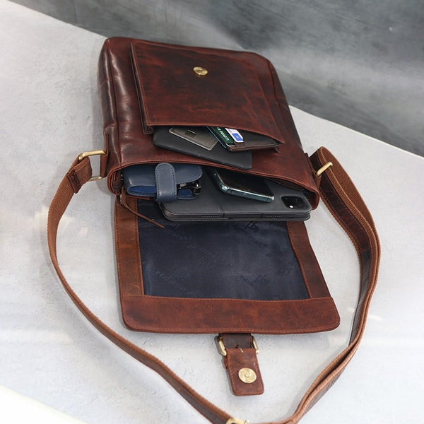 Primehide Roma Large Crossbody Bag Brown