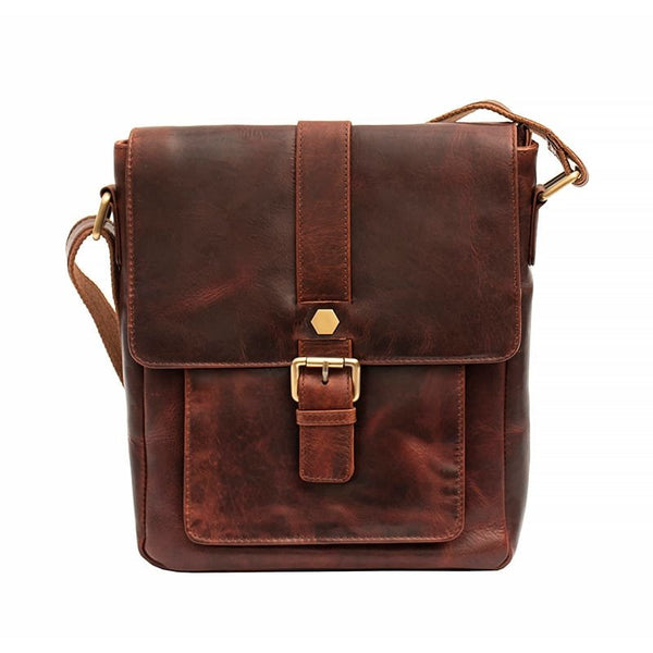 primehide Roma Large Crossbody Bag Brown
