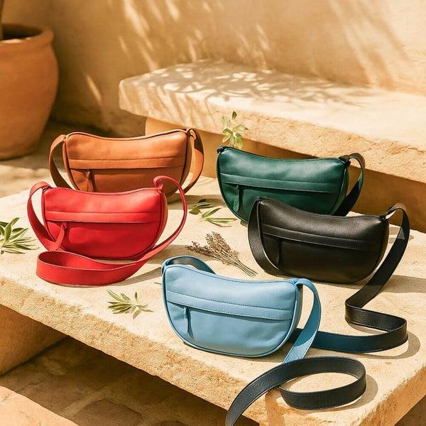 Primehide Soft Leather Half-Moon Sling Bag Seville