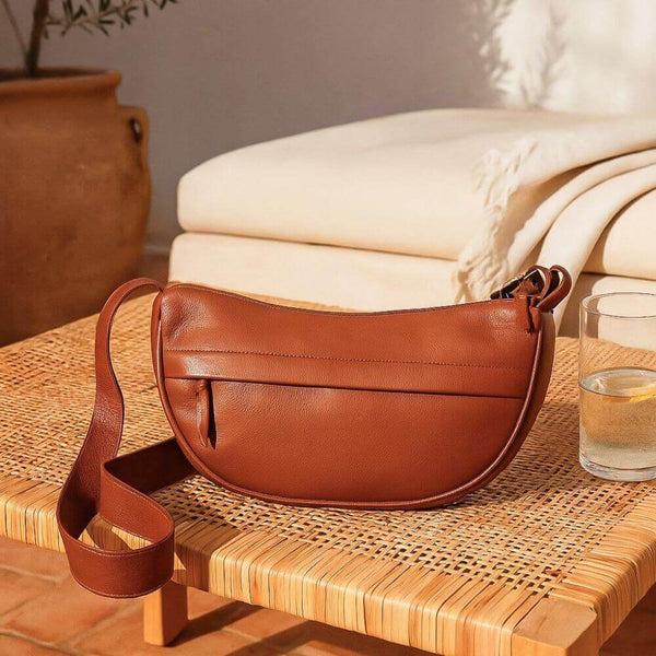 Primehide Soft Leather Half-Moon Sling Bag Seville