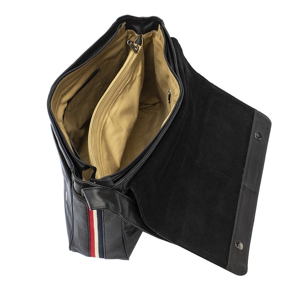 Primehide Texan Messenger Bag With Stripe