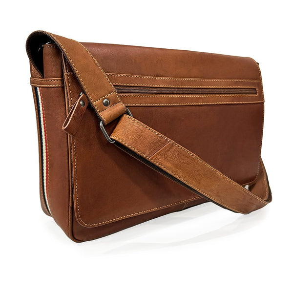 Primehide Texan Messenger Bag With Stripe