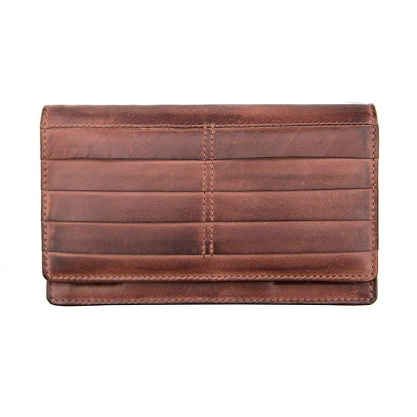 primehide Ridgeback Leather Matinee Purse Rfid Brown