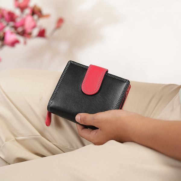 primehide Soft Leather Colourful Purse - Camellia London