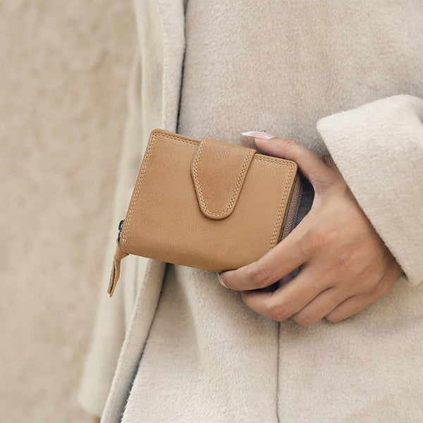 Primehide Women's Small Trifold Leather Purse - Selena