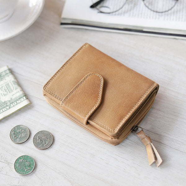 primehide Women's Small Trifold Leather Purse - Selena