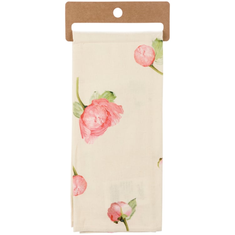 Primitives By Kathy A Peony For Your Thoughts Kitchen Towel