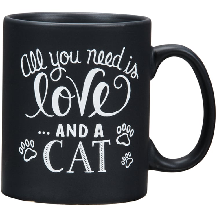 primitives by kathy All You Need Is Love And A Cat Mug