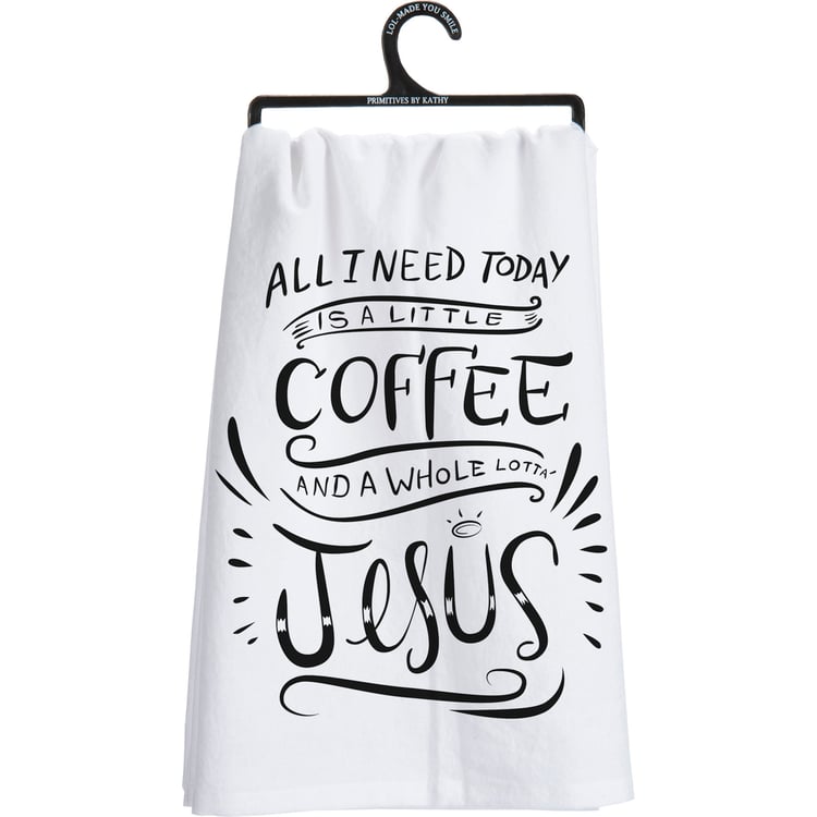 primitives by kathy And A Whole Lot Of Jesus Kitchen Towel