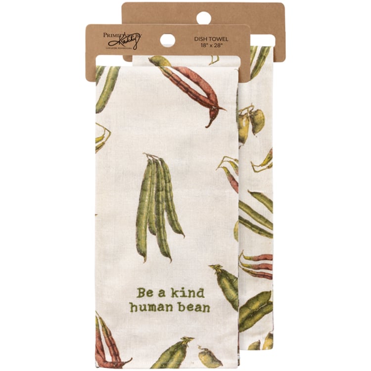 primitives by kathy Be A Kind Human Bean Kitchen Towel