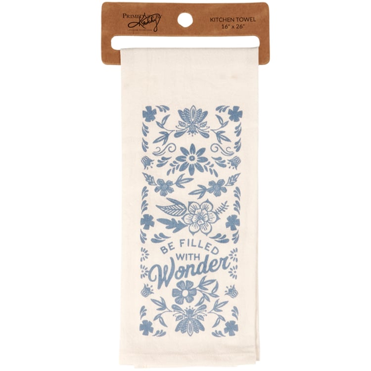 primitives by kathy Be Filled With Wonder Kitchen Towel