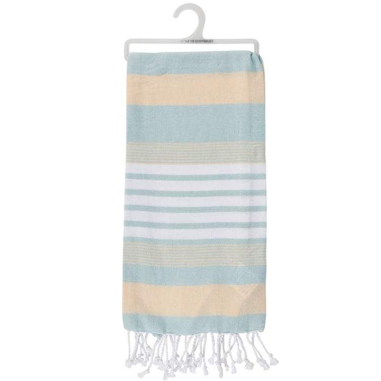 Primitives By Kathy Beach Is My Happy Place Striped Kitchen Towel