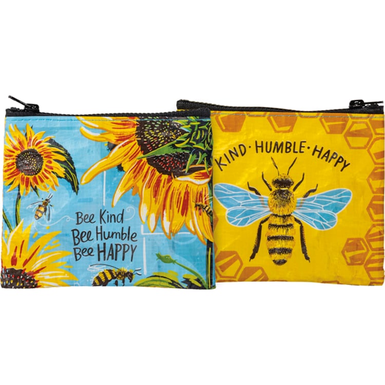 primitives by kathy Bee Kind Bee Humble Bee Happy Zipper Wallet
