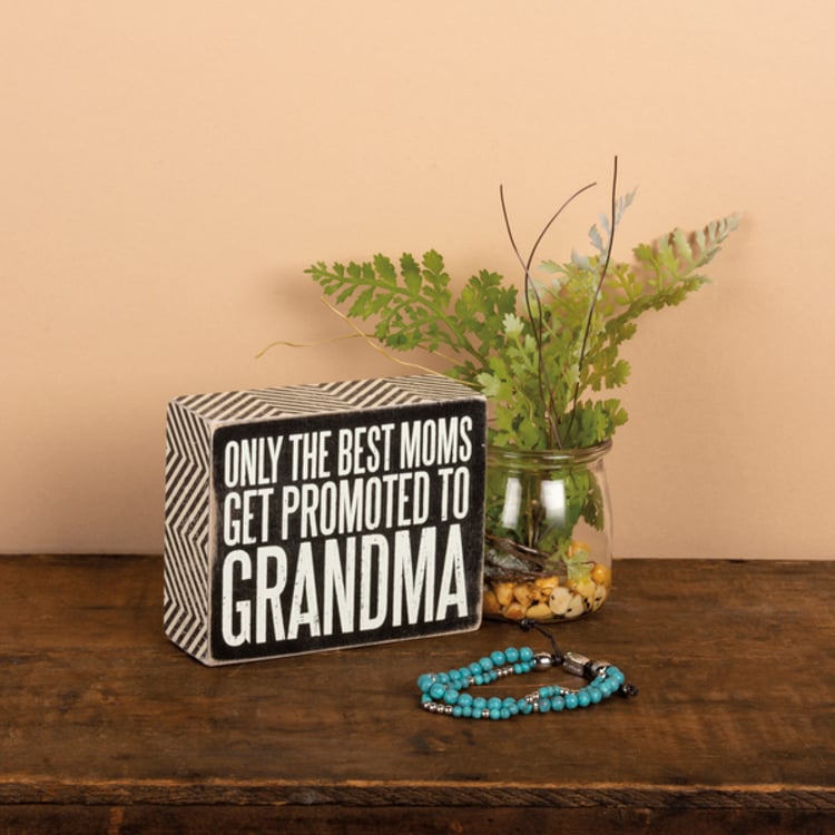 Primitives By Kathy Best Moms Get Promoted To Grandma Box Sign