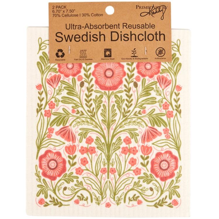 Primitives By Kathy Botanical Swedish Dishcloth Set