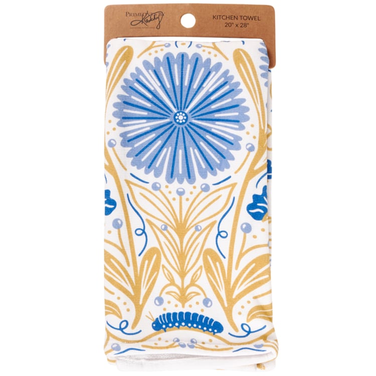 Primitives By Kathy Caterpillar Floral Kitchen Towel