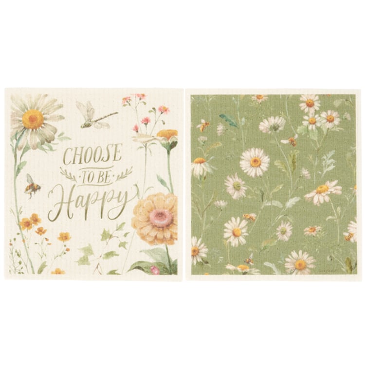 Primitives By Kathy Choose Happy Swedish Dishcloth Set