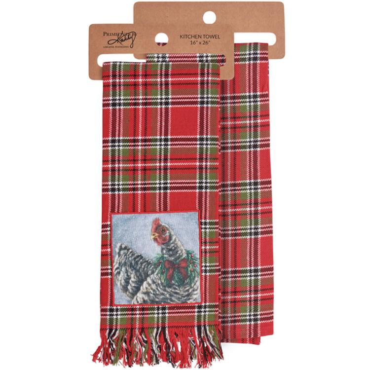 primitives by kathy Christmas Chicken Kitchen Towel