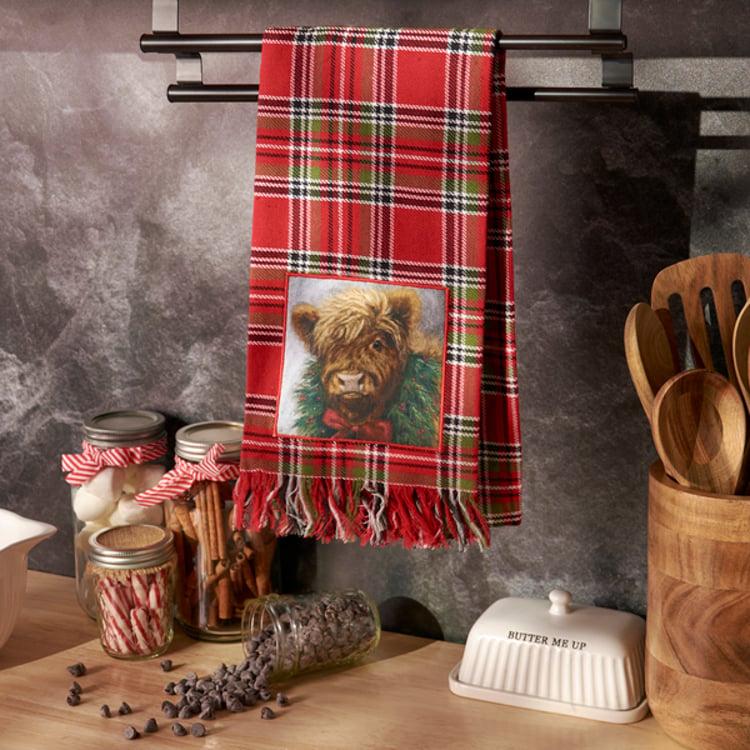 Primitives By Kathy Christmas Highland Kitchen Towel