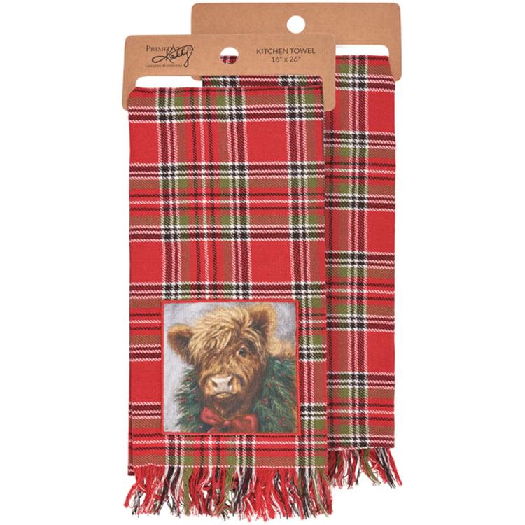 primitives by kathy Christmas Highland Kitchen Towel