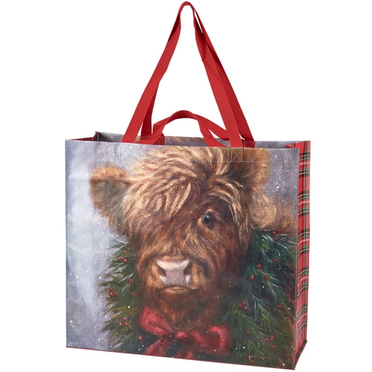 Primitives By Kathy Christmas Highland Shopping Tote