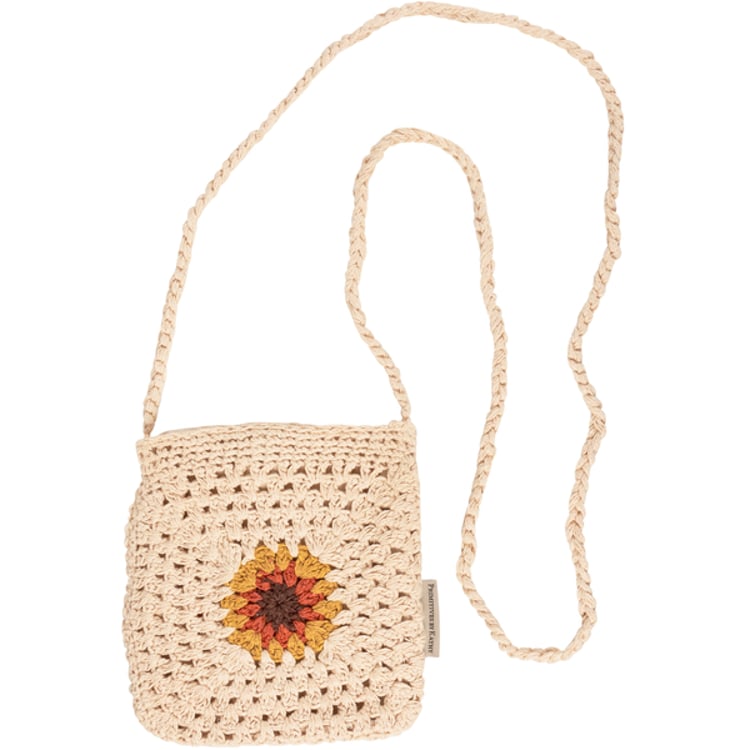 primitives by kathy Crochet Sunflower Crossbody Bag