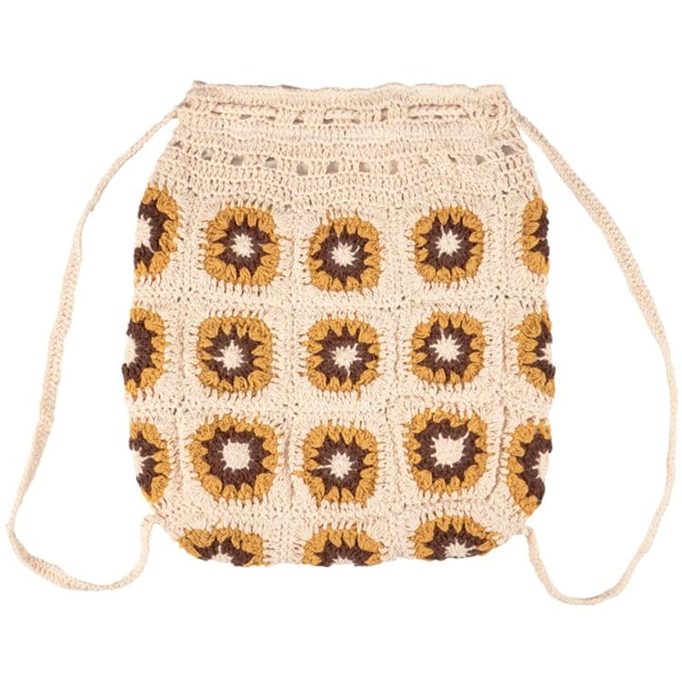 Primitives By Kathy Crochet Sunflower Drawstring Bag