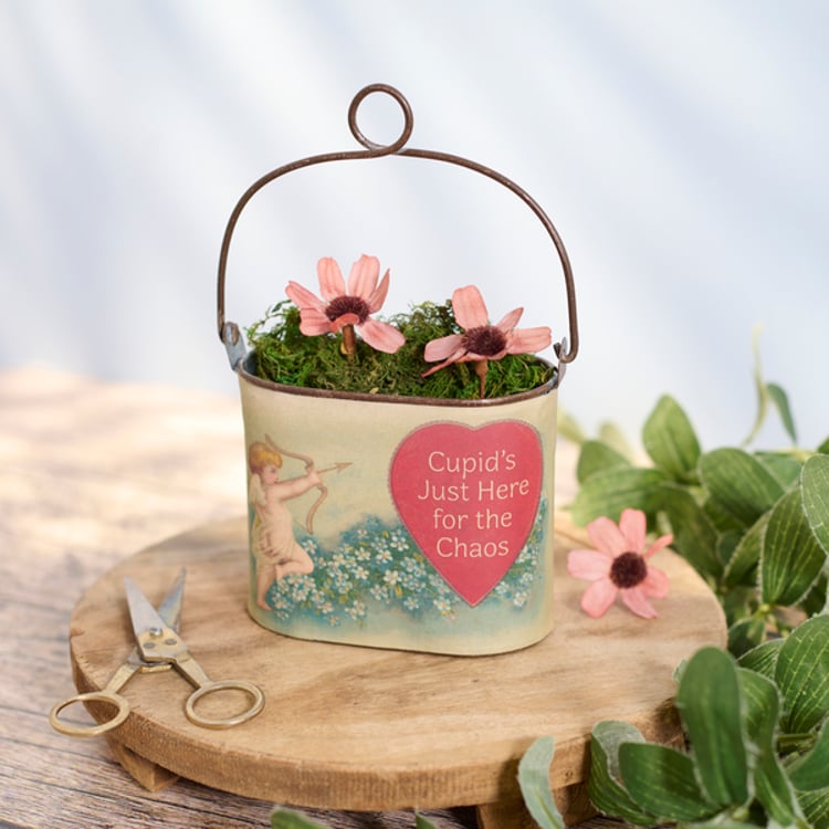 Primitives By Kathy Cupid's Just Here For The Chaos Small Bucket