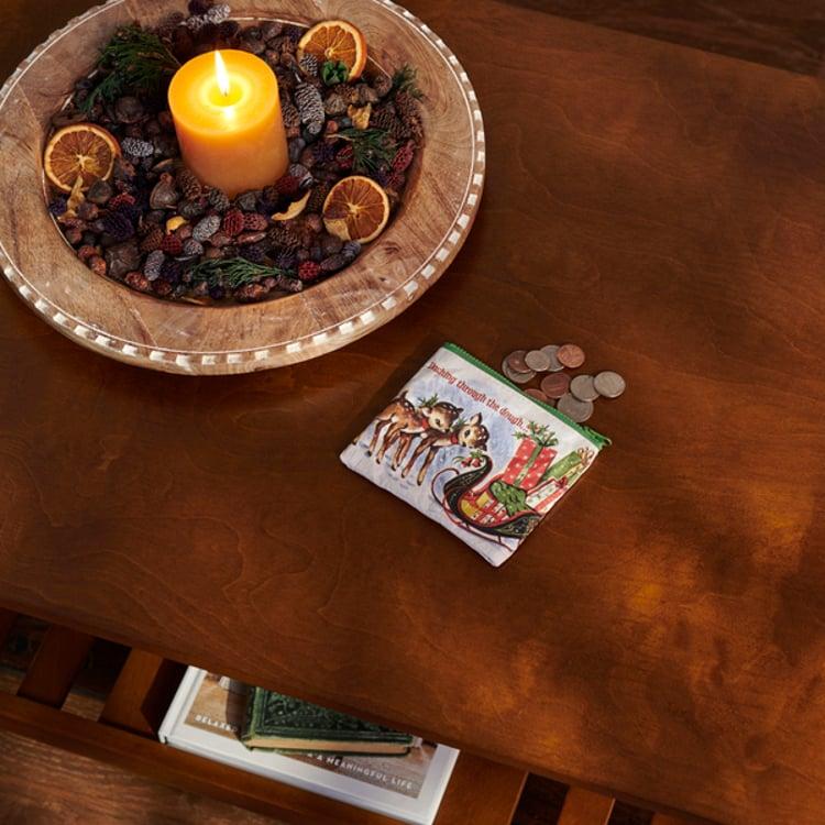 Primitives By Kathy Dashing Through The Dough Zipper Wallet