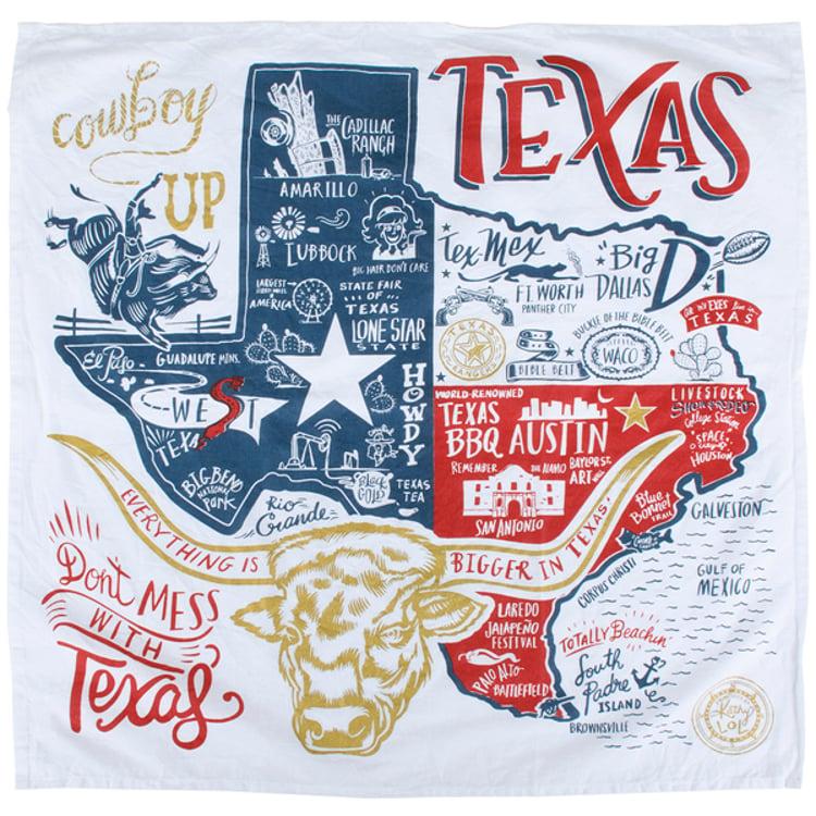 Primitives By Kathy Don't Mess With Texas Kitchen Towel