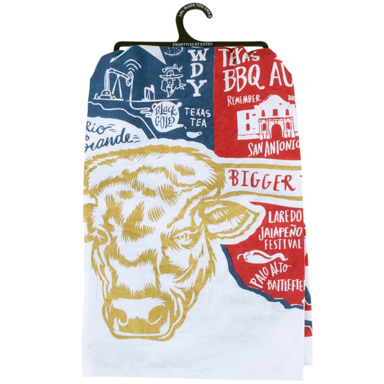 Primitives By Kathy Don't Mess With Texas Kitchen Towel