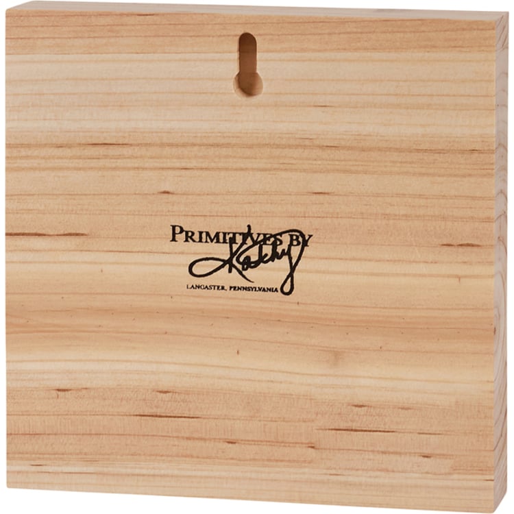 Primitives By Kathy Dragonfly And Flowers Block Sign