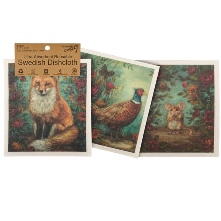 primitives by kathy Fall Woodland Swedish Cloth Set