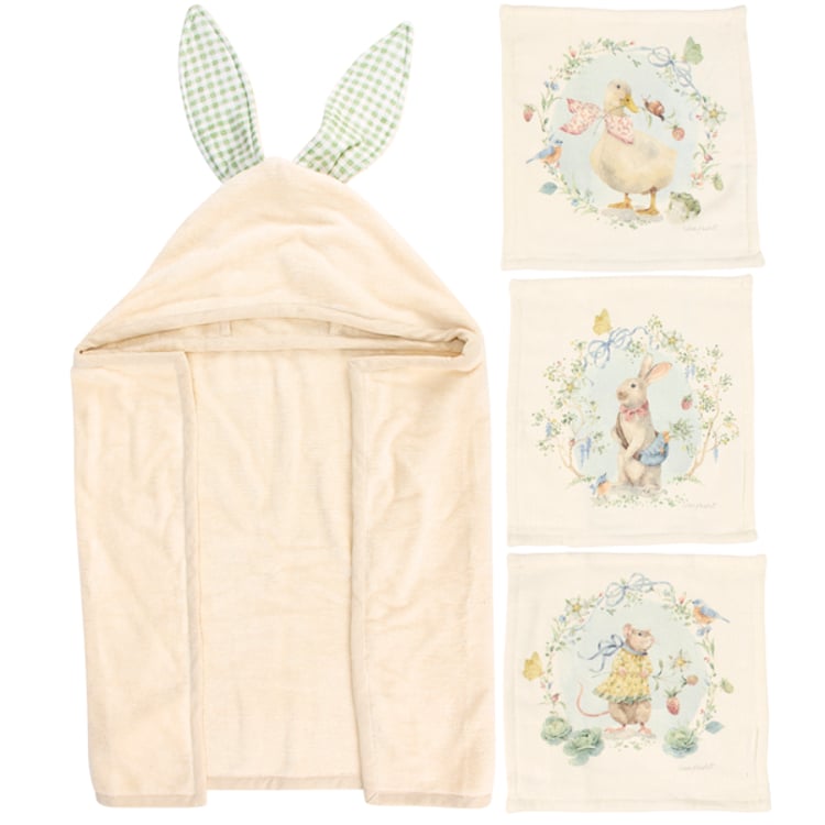 Primitives By Kathy Garden Friends Hooded Towel Set