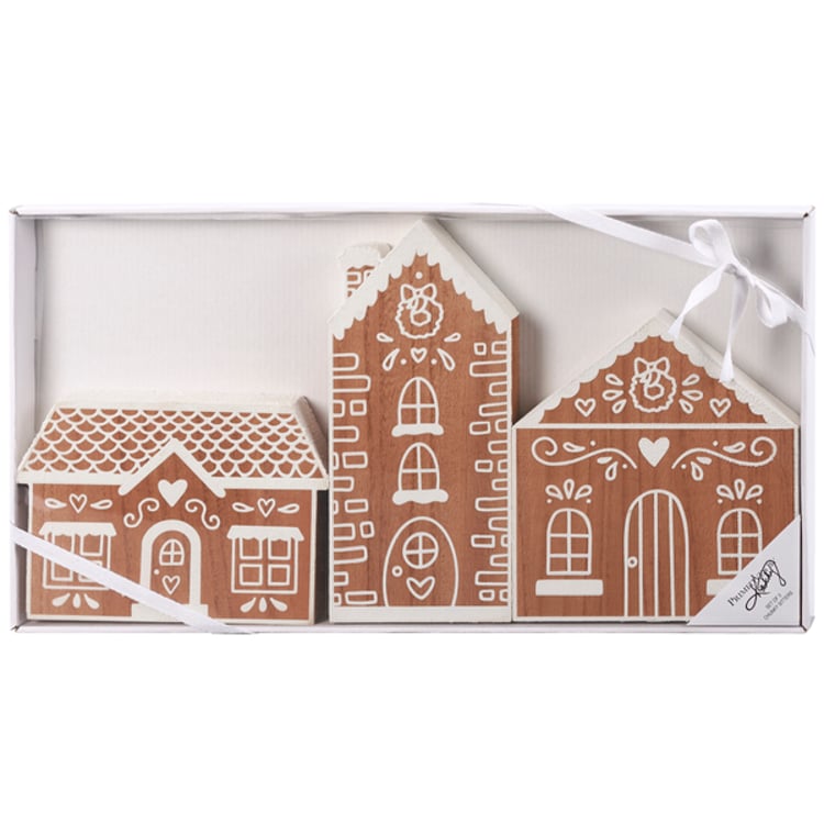 Primitives By Kathy Gingerbread House Chunky Sitter Set