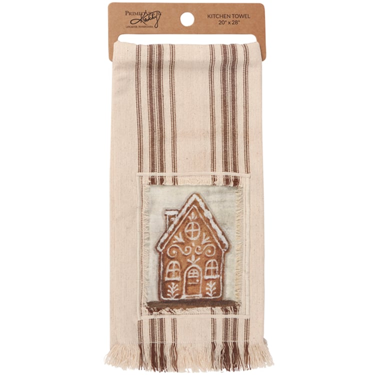 Primitives By Kathy Gingerbread House Kitchen Towel