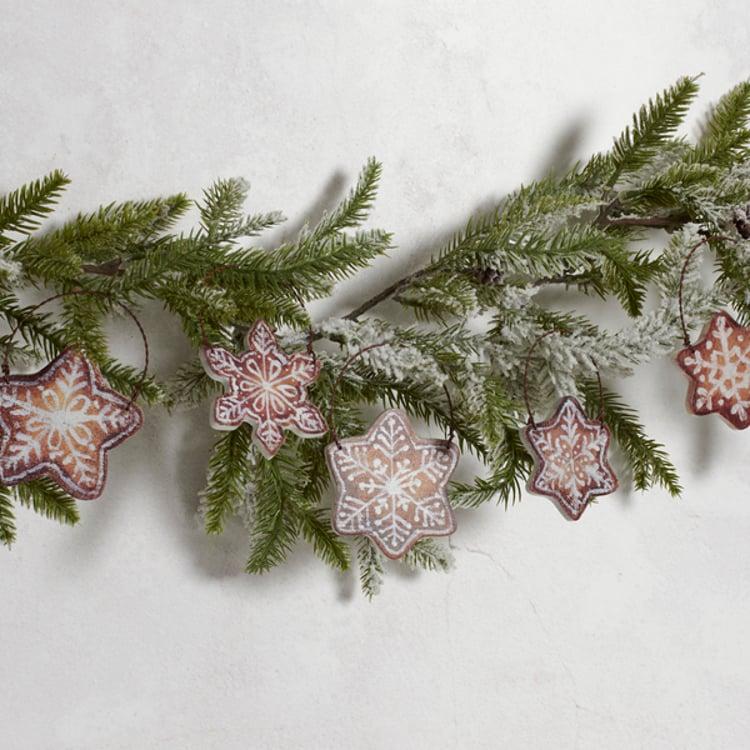 Primitives By Kathy Gingerbread Snowflake Ornament Set