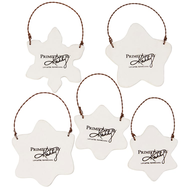 Primitives By Kathy Gingerbread Snowflake Ornament Set