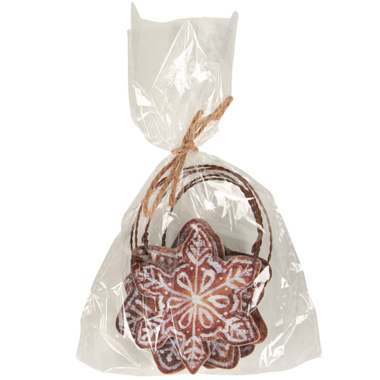 Primitives By Kathy Gingerbread Snowflake Ornament Set