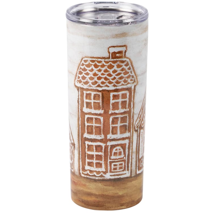 Primitives By Kathy Gingerbread Village Coffee Tumbler