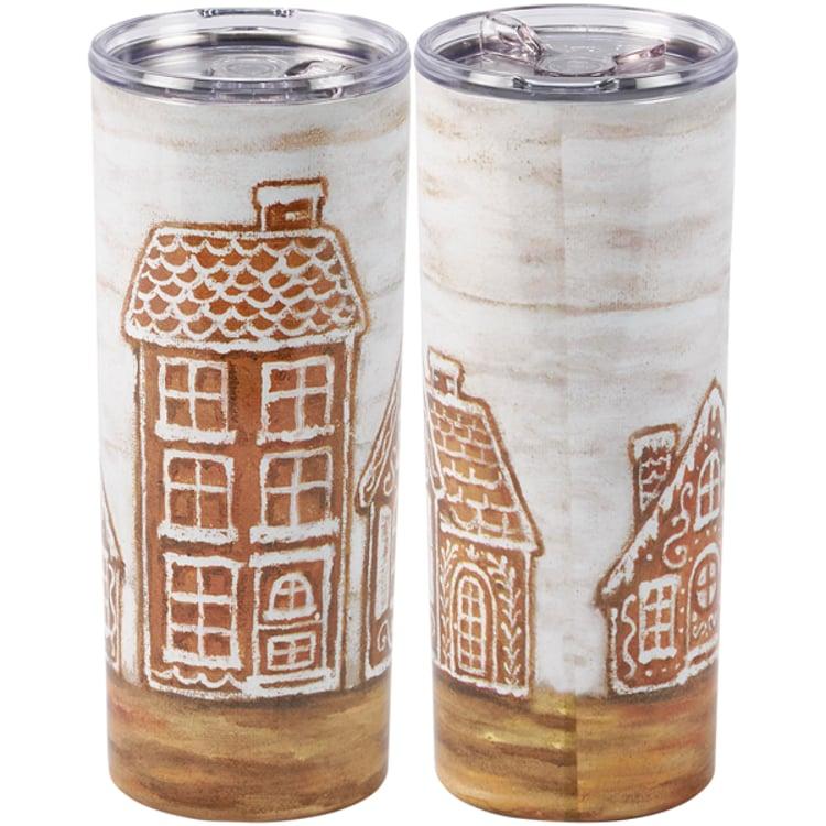 primitives by kathy Gingerbread Village Coffee Tumbler