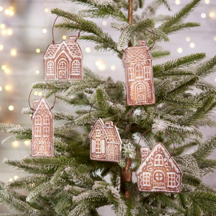 Primitives By Kathy Gingerbread Village Ornament Set