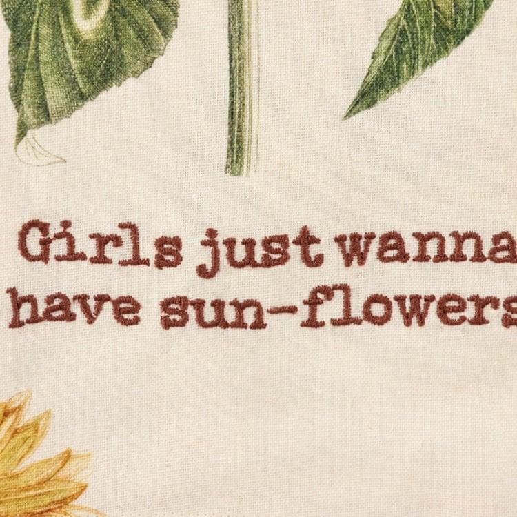 Primitives By Kathy Girls Just Wanna Have Sunflowers Kitchen Towel