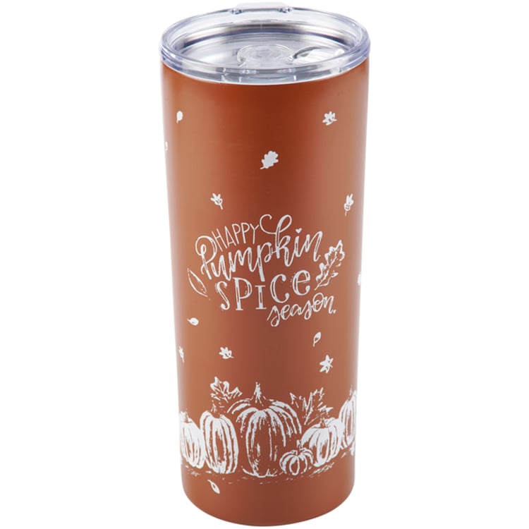 Primitives By Kathy Happy Pumpkin Spice Coffee Tumbler